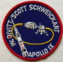 Apollo IX, McDivitt, Scott, Schweickart, hihamerkki