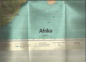 Afrika -  kartta  n 90x75 cm lasostettu kirjekokoon
