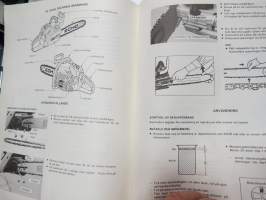 Echo CS-4500 motorsåg instruktionsbok + delar -moottorisahan käyttöohjekirja + osakuvasto ruotsiksi / chain saw manual + parts in swedish