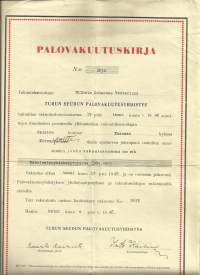 Raision kunnan Kaanaan  kylä  - vakuutuskirja 1948