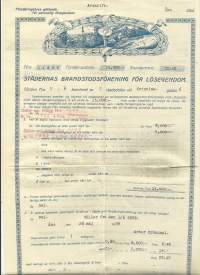Åbo Kristinegatan   - vakuutuskirja 1909
