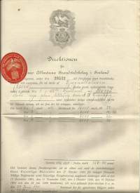 Borgå herr A W Granberg   - vakuutuskirja 1911