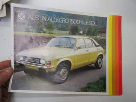 Austin Allegro 1500 4 dr SDL -myyntiesite / sales brochure