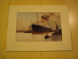 Titanic, paspiksen koko on noin 15 cm x 20 cm, kuva on uusintapainos. Hieno esim. lahjaksi. Ota yhteyttä jos haluat tämän kehystettynä.