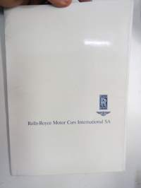 Rolls-Royce Corniche IV news release + 4 pcs press photographs -lanseerausesite + 4 kpl pressikuvia