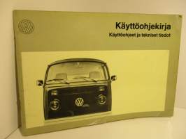 Volkswagen Transporter 1972 elokuu -  käyttöohjeetja tekniset tiedot - käyttöohjekirja osa 1