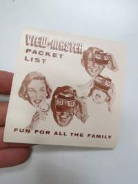 View-Master Packet list - Fun for all the family - packets - single reels