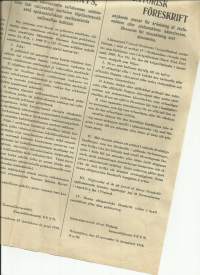 Pakollinen määräys ... valtiovallan merkkien häpäiseminen...  / 1915  venäjäksi, suomeksi ja ruotsiksi
