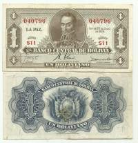 Bolivia 1 Boliviano 1928  seteli