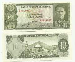 Bolivia 10 Bolivianos 1962  seteli