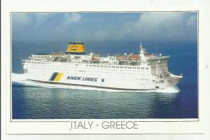 El Venizelos Italy-Greece - laivakortti, laivapostikortti