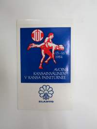 TUL 1984 avoin kansainvälinen V Kansa painiturnee -tarra / sticker