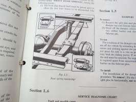 Morris JB 10-cwt. VAN Workshop Manual AAK 9819 Right Hand Drive -korjaamokirja