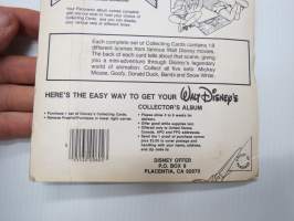 Walt Disney´s Character Collecting Cards - 18 actual scenes from Walt Disney Movies -Disney-elokuvien hahmojen keräilykortteja, avaamaton pakkaus