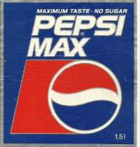 Pepsi Maxi -   juomaetiketti