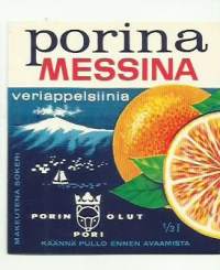 Porina Messina -  juomaetiketti