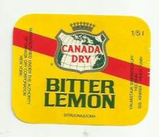 Canada Dry Bitter Lemon    -   juomaetiketti