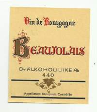 Beaujolais   Alko nr 440 /  viinietiketti, viinaetiketti