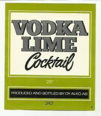 Vodka Lime  Coctail nr 242 - viinaetiketti