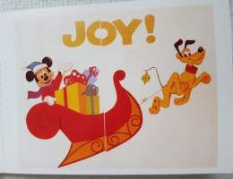 Walt Disney -yhtiön joulukortti. Joy!
