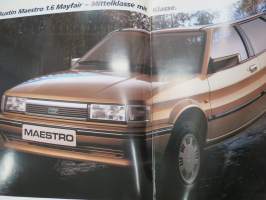 Austin Metro, Maestro, Montego, Rover 1986 -myyntiesite / sales brochure