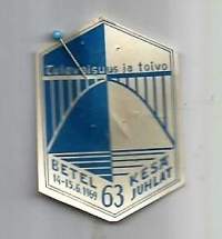 Betel 63. kesäjuhlat 1969 - merkki,  rintamerkki  pahvia