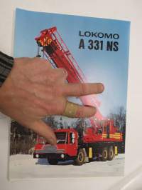Lokomo A 331 NS autonosturi / mobiilinosturi -myyntiesite / sales brochure, mobile crane