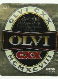 Olvi CXX Olut -  olutetiketti