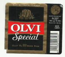 Olvi Special III  olut -  olutetiketti