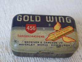 Gold Wing  - tyhjä peltirasia 4x6x2,5 cm