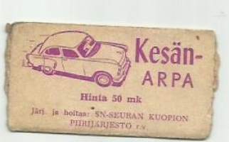 Kesän arpa / SN-seurojen Kuopion Piirijärjestö  - arpa 1957