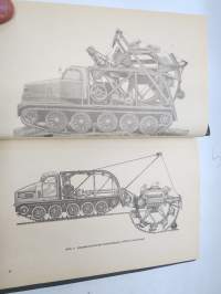 Der Grabenbagger BTM (DV-45/7) - A 052/1/107 -juoksuhaudan / suojakaivannon kaivinkone BTM-alusta, käyttöohjekirja / tekniset tiedot / huoltoa -trench digger tank
