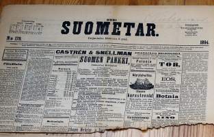 Uusi Suometar 3.8. 1894  sanomalehti