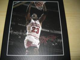 Michael Jordan, Chicago Bulls, NBA, canvastaulu, koko 20 cm x 30 cm. Tehty 50 numeroitua kappaletta. Hieno esim. lahjaksi.
