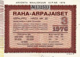 Raha-arpa 1976 / 3 arpa