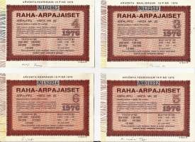 Raha-arpa 1976 / 3,4,5 ja 6  arpa yht 4 kpl