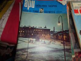 Apu 1964 nr 12 (21.3.) Grönlannin takapiha, sininen hetki Helsingissä, Puolan valtiovierailu