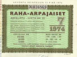 Raha-arpa 1974 / 7 arpa
