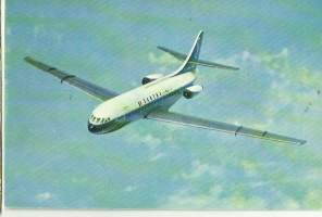 Sabena Caravelle Jet  lentokone  postikortti  - lentokonepostikortti kulkematon