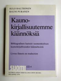 Kaunokirjallisuutemme käännöksiä. Bibliografinen luettelo suomenkielisen kaunokirjallisuuden käännöksistä