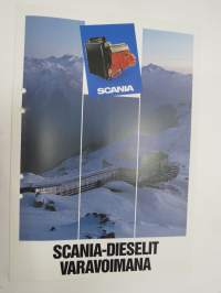 Scania dieselit varavoimana -myyntiesite / sales brochure