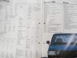 Toyota Hi-Lux 1981 -myyntiesite / sales brochure