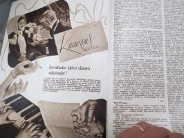 Uutis-Aitta (Suomi-Filmi) 1945 nr 1, kansikuva Louise Allbritton, Alfred Hitchcock, Kuka koputti 13. kerran, Ginger Rogers, Kuollut mies ihastuu -salapoliisidraama