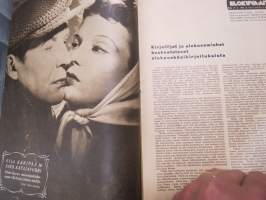 Elokuva-Aitta 1945 nr 10, kansikuva Greer Carson &amp; Ronald Colman, Kyllikki Väre &amp; Unto Salminen, Norma Shearer, Hollywoodin pukupiirtäjiä, Paulette Goddard, ym.