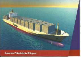 Kvaerner Philadelphia Shipyard  mainospostikortti postikortti laivapostikortti  joulukorttikoko A5