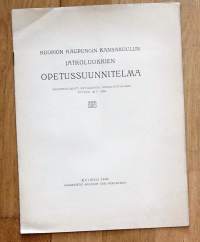 Kuopion kaupungin kansakoulujen opetussuunnitelma 1934