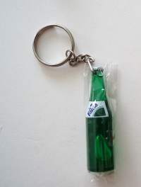 Fanta pullo vihreä   6x2 cm  - avaimenperä muovia