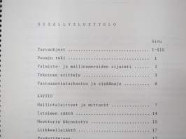 Fiat-Allis FR 9 B Turbo pyöräkuormaaja käyttö- ja huolto-ohjekirja - käyttöohjekirja -operator´s manual in finnish