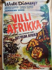 Walt Disney&#039;n Villi Afrikka. Elokuva valmistunut 1955, Suomen ensi-ilta 1956.