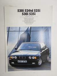 BMW 520i, 524td, 525i, 530i, 535i 1988 Farben Polster - Colours and upholstery - Färger och klädslar -värimallit &amp; sisustus